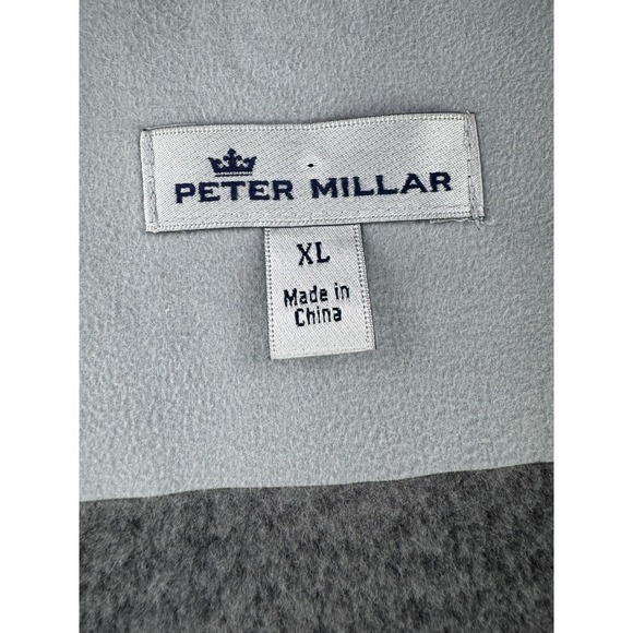 Peter Millar Jacket Mens XL Gray Fleece Full Zip Stand Collar Pockets MF18EZ34 - Picture 3 of 12